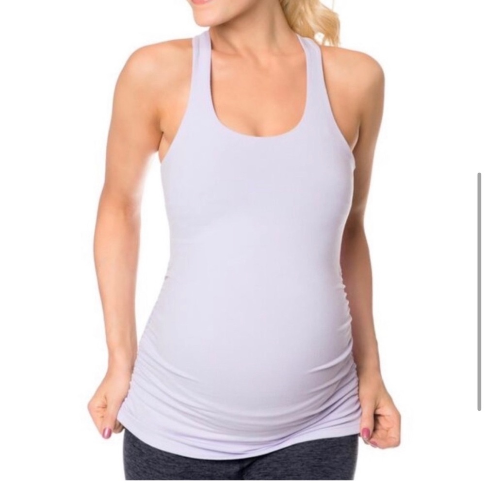 Beyond the Bump Space Dye Purple Maternity Tank